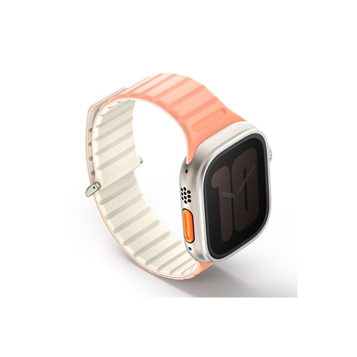 Uniq Apple Watch Ultra 49mm Revix Evo Reversible Manyetik Kordon - Turuncu-Beyaz